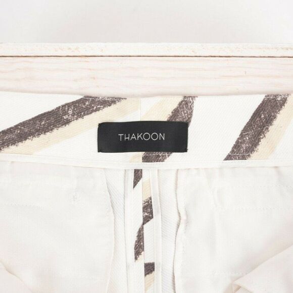 Thakoon Women's Shorts Sz 10 Tan Brown Beige Zig - Picture 6 of 8